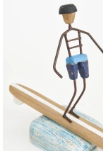 Wood and metal surfer by Batela D7612 2
