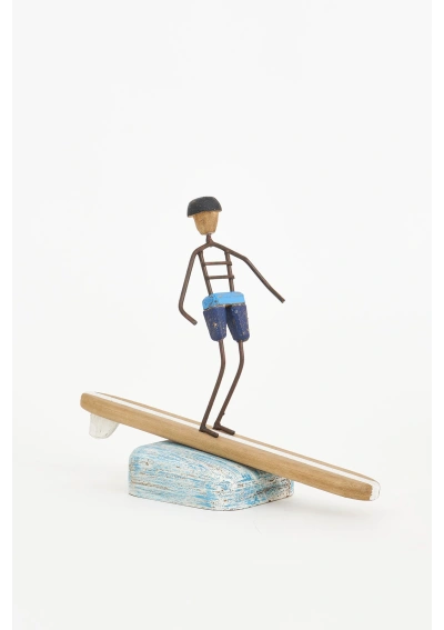 Wood and metal surfer by Batela D7612