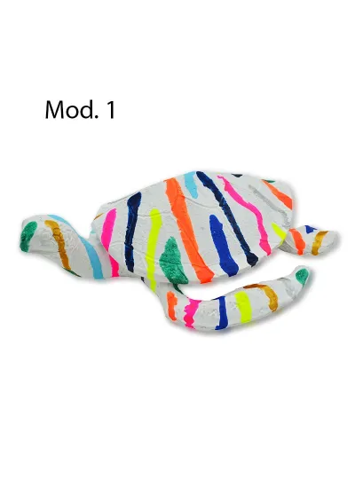 Multicolored resin turtle mod1