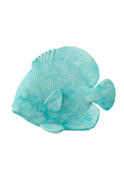Turquoise resin fish 40514