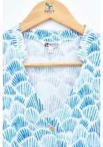 Vestido largo de conchas azules Batela de mujer A2374 6