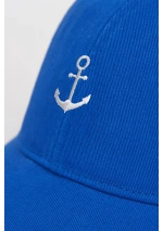 Adjustable Batela cap with anchor A2406 royal blue 3
