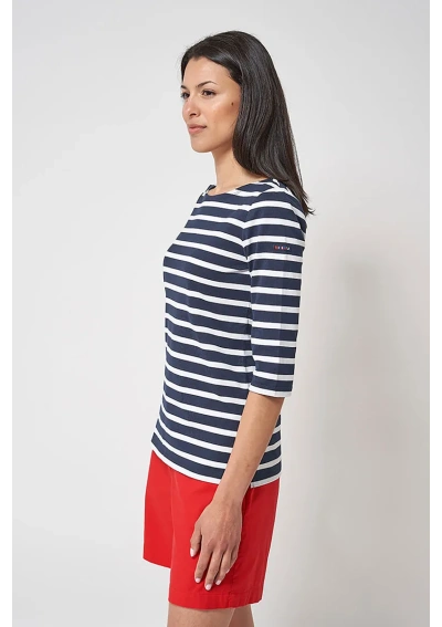 Navy blue & white A2057 Marsellaise Batela woman T-shirt 2