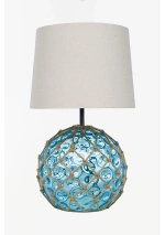 Blue glass large buoy lamp A1230