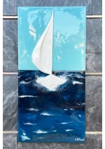 Cuadro "El Espíritu del Mar" con velero en 3D