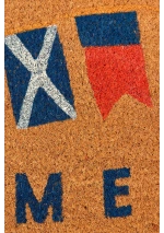 Coconut Doormat with Nautical Flags D1352 2