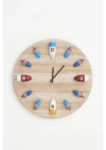 Reloj de pared con boyas de colores de Batela D7631