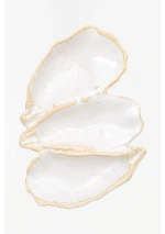 Triple Ceramic Oyster Bowl by Batela D0855 2