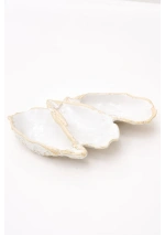 Triple Ceramic Oyster Bowl by Batela D0855 5