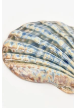 Set of 2 Large Shell Ceramic Bowls by Batela D8108 14