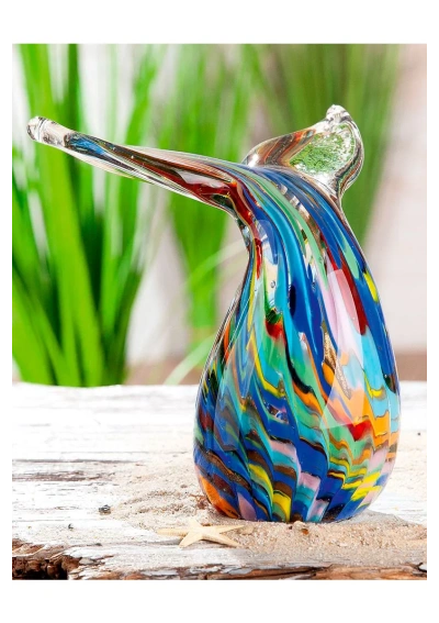 Whale Tail Glass Sculpture 59376