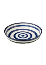 Bowl de rayas blanco y azul marino hecho en Granada 52216