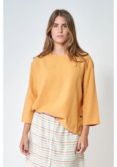 Batela Women's Oversized T-Shirt A1976 oak buff yellow