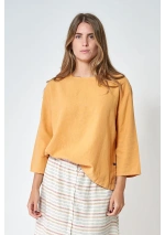 Batela Women's Oversized T-Shirt A1976 oak buff yellow