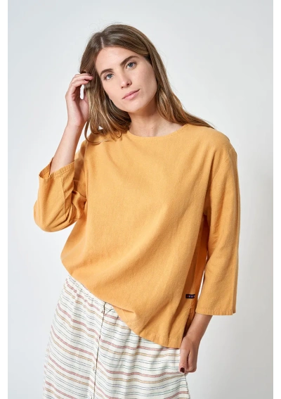Batela Women's Oversized T-Shirt A1976 oak buff yellow 2