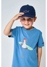 Gorra de Niño con tiburón bordado de Batela N1926 azul marino 3