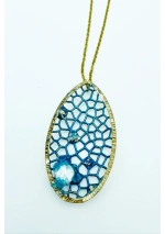Handcrafted Bronze Coral Net Pendant by Tina Kotsoni