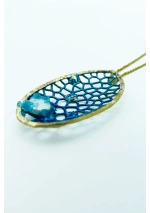 Handcrafted Bronze Coral Net Pendant by Tina Kotsoni 3