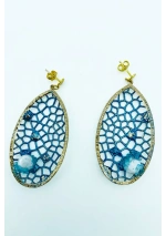 Handcrafted Bronze Coral Net Earrings by Tina Kotsoni