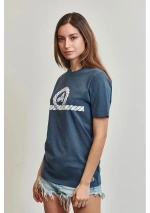 Camiseta Amarras Windward azul con nudo blanco de mujer