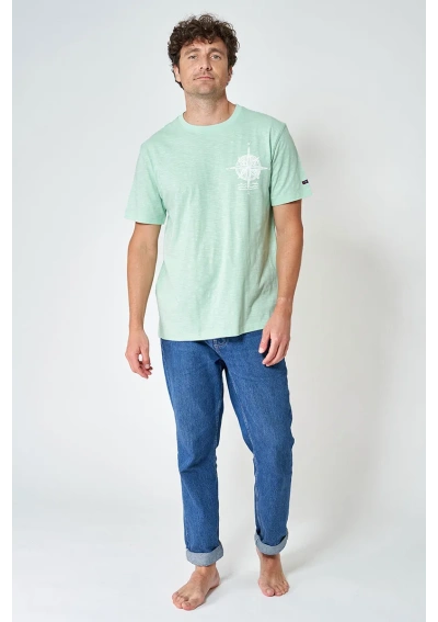 Camiseta Batela Rosa de los Vientos A1935 verde bg 2