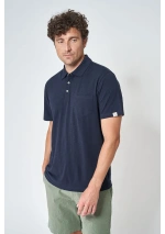 Navy blue Batela Flamé Plain Polo A1904 5