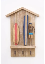 Cuelgallaves Surfero con caseta de Madera de Batela D2775