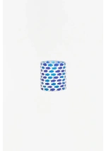 Glass Candle Holder with Blue Fish by Batela D7868 3