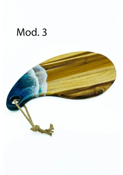 Tabla de cortar con olas con forma ovalada pequeña mod3