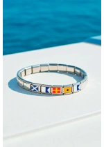 Bracelet with your name in nautical flags 3