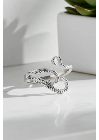 Anillo Tentáculos de Pulpo en Plata 5