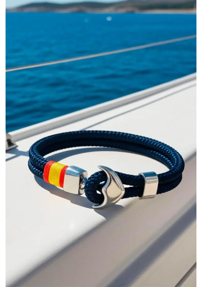Pulsera ancla Hispania Yacht bandera de España 2