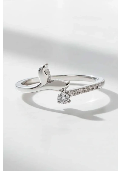 Mini Whale Tail Ring with Cubic Zirconia cj3167 3