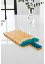 Bamboo cutting board with epoxy resin wave 2