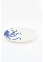 Plato de cerámica con pulpo azul de Batela D7903 4