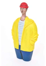 Yellow Raincoat Fisherman Figure of Batela D8497 8