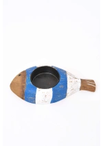 Striped Fish Tealight Holder by Batela D8435 detail