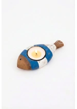 Striped Fish Tealight Holder by Batela D8435