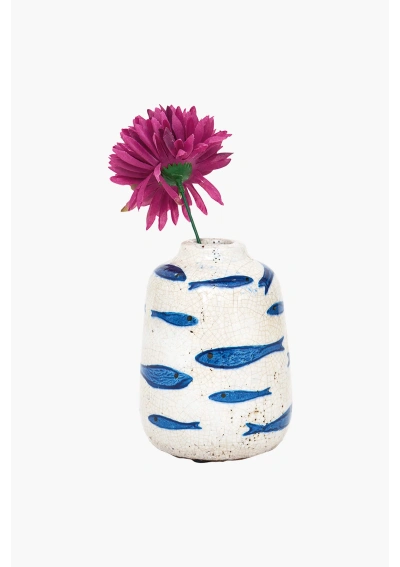 Terracotta Fish Vase by Batela D8397