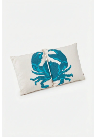 Embroidered Crab Cushion Set (2 pcs) by Batela D8419
