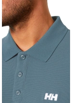 Washed navy Helly Hansen Driftline quick dry polo shirt 50584 601 neck