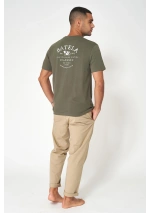 Batela Classic Cotton T-Shirt A1842 dusty olive back 2