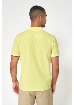 Batela Compass Rose Piqué Polo Shirt A1845 sunny lime back