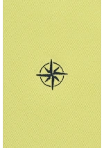 Polo Batela Rosa de los Vientos A1845 sunny lime amarillo bordado