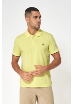 Polo Batela Rosa de los Vientos A1845 sunny lime amarillo frontal