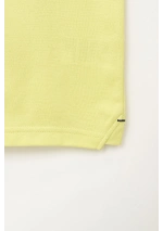 Batela Compass Rose Piqué Polo Shirt A1845 sunny lime detail