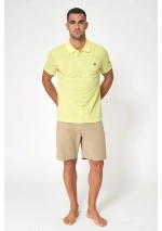 Polo Batela Rosa de los Vientos A1845 sunny lime amarillo frontal 3