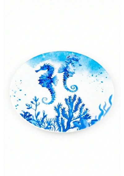Seahorse Ceramic Dinner Plate 027049