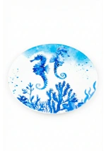 Seahorse Ceramic Dinner Plate 027049