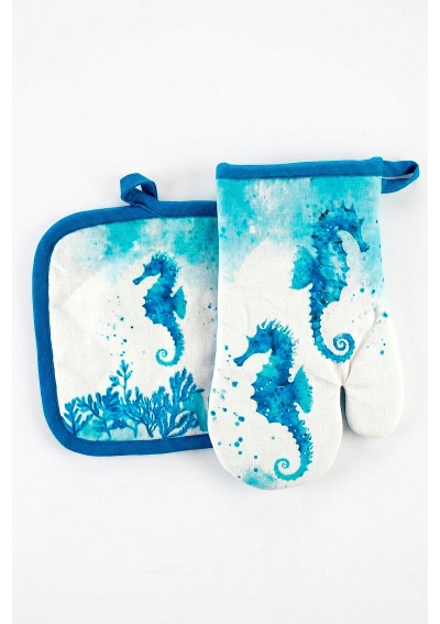 Set Manopla y Agarrador Caballitos Mar 027844